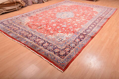 Mahal Red Hand Knotted 100 X 149  Area Rug 100-76335 Image 2