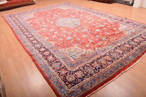 Mahal Red Hand Knotted 100 X 149  Area Rug 100-76335 Image 3