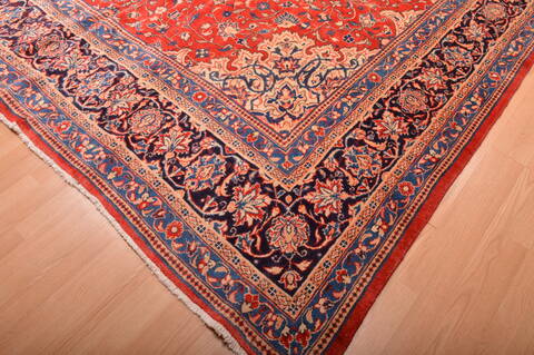 Mahal Red Hand Knotted 100 X 149  Area Rug 100-76335 Image 8