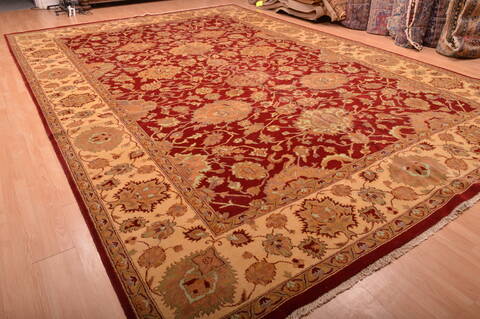 Jaipur Red Hand Knotted 123 X 179  Area Rug 100-76336 Image 10