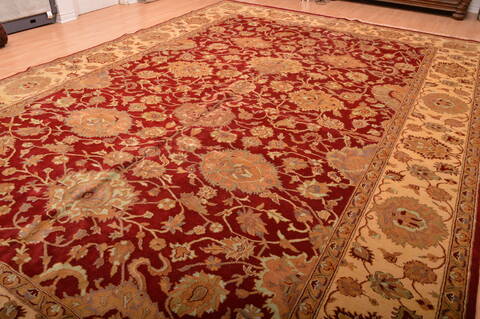 Jaipur Red Hand Knotted 123 X 179  Area Rug 100-76336 Image 11