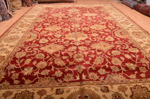 Jaipur Red Hand Knotted 123 X 179  Area Rug 100-76336 Image 1