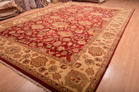 Jaipur Red Hand Knotted 123 X 179  Area Rug 100-76336 Image 2