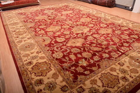 Jaipur Red Hand Knotted 123 X 179  Area Rug 100-76336 Image 3