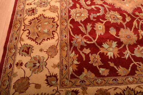 Jaipur Red Hand Knotted 123 X 179  Area Rug 100-76336 Image 5