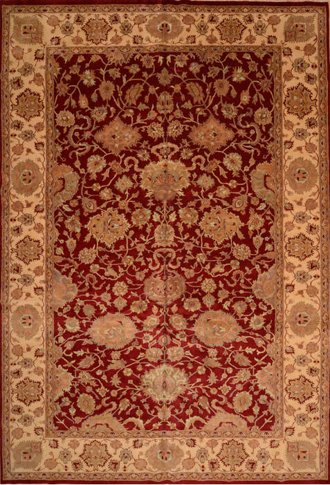 Jaipur Red Hand Knotted 123 X 179  Area Rug 100-76336 Image 0