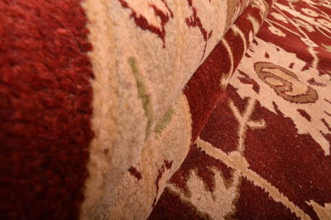 Jaipur Red Hand Knotted 120 X 155  Area Rug 100-76338 Image 10