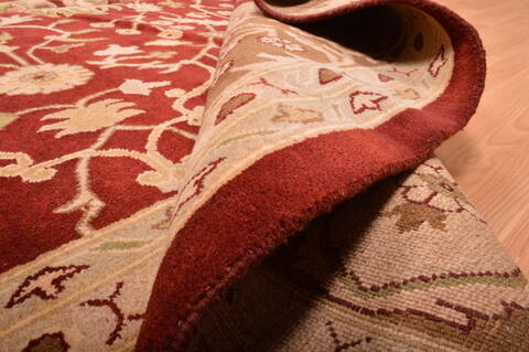 Jaipur Red Hand Knotted 120 X 155  Area Rug 100-76338 Image 11