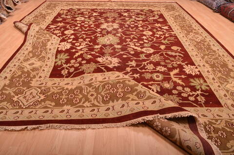 Jaipur Red Hand Knotted 120 X 155  Area Rug 100-76338 Image 12
