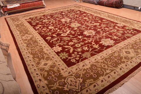Jaipur Red Hand Knotted 120 X 155  Area Rug 100-76338 Image 17
