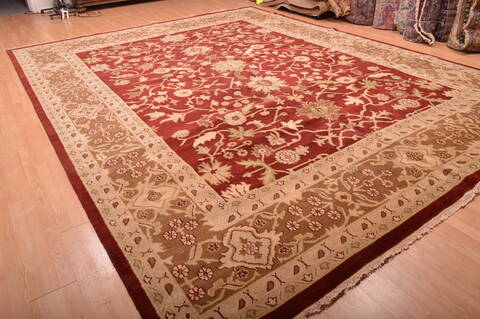 Jaipur Red Hand Knotted 120 X 155  Area Rug 100-76338 Image 19