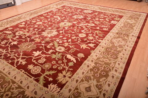 Jaipur Red Hand Knotted 120 X 155  Area Rug 100-76338 Image 1