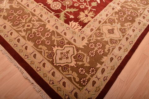 Jaipur Red Hand Knotted 120 X 155  Area Rug 100-76338 Image 2