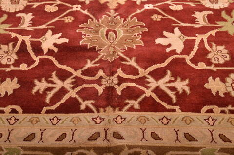 Jaipur Red Hand Knotted 120 X 155  Area Rug 100-76338 Image 3