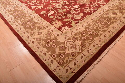 Jaipur Red Hand Knotted 120 X 155  Area Rug 100-76338 Image 4