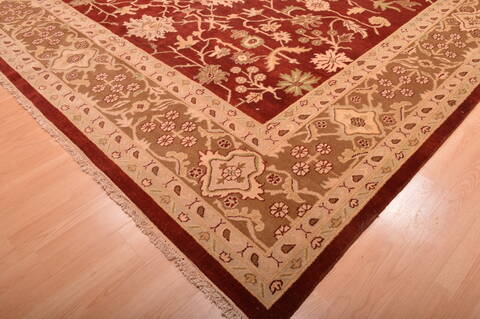 Jaipur Red Hand Knotted 120 X 155  Area Rug 100-76338 Image 5
