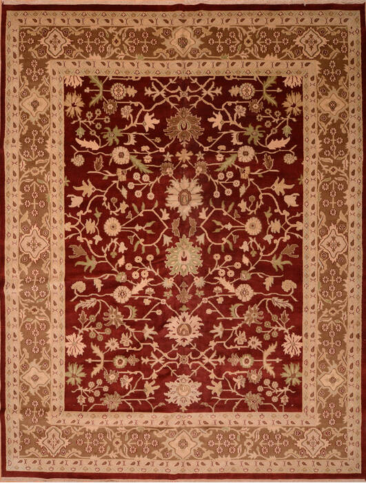 Jaipur Red Hand Knotted 120 X 155  Area Rug 100-76338 Image 0
