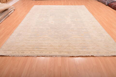 Oushak Grey Hand Knotted 88 X 1111  Area Rug 100-76388 Image 10