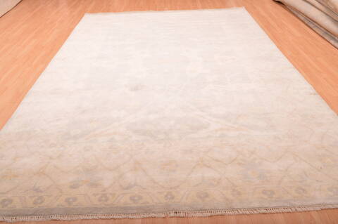Oushak Grey Hand Knotted 88 X 1111  Area Rug 100-76388 Image 13