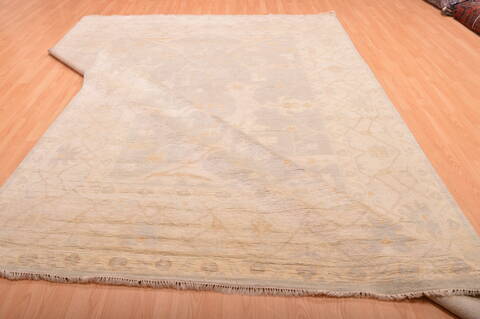 Oushak Grey Hand Knotted 88 X 1111  Area Rug 100-76388 Image 7