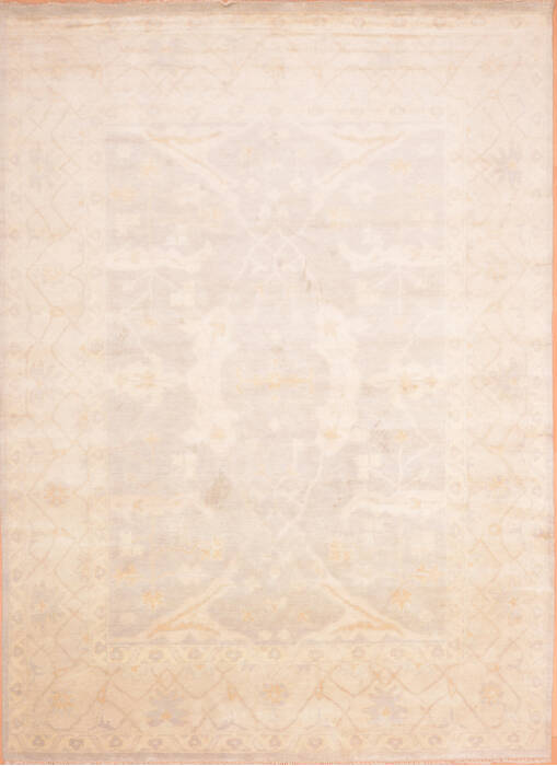 Oushak Grey Hand Knotted 88 X 1111  Area Rug 100-76388 Image 0