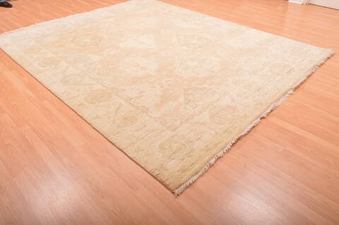 Oushak Beige Hand Knotted 82 X 100  Area Rug 100-76390 Image 15