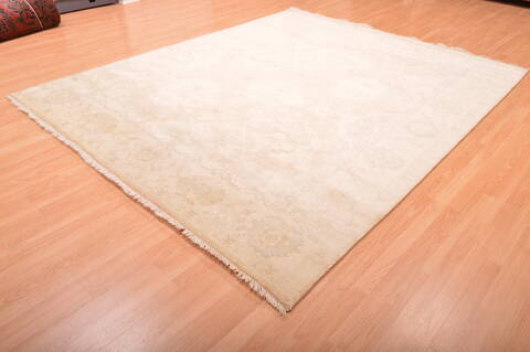 Oushak Beige Hand Knotted 82 X 100  Area Rug 100-76390 Image 18