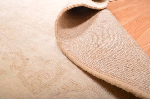 Oushak Beige Hand Knotted 82 X 100  Area Rug 100-76390 Image 8