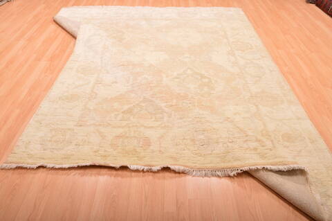 Oushak Beige Hand Knotted 82 X 100  Area Rug 100-76390 Image 9