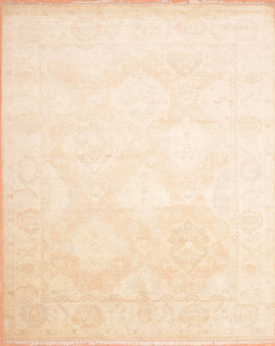 Oushak Beige Hand Knotted 82 X 100  Area Rug 100-76390 Image 0