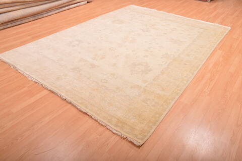 Oushak Beige Hand Knotted 75 X 103  Area Rug 100-76391 Image 2