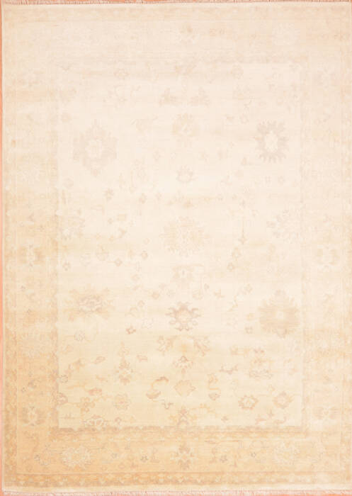 Oushak Beige Hand Knotted 75 X 103  Area Rug 100-76391 Image 0