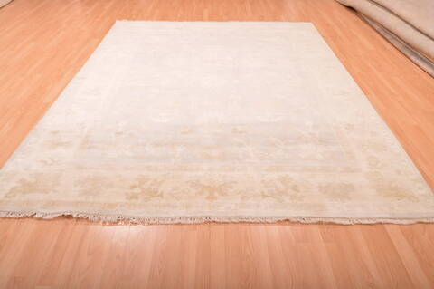 Oushak Beige Hand Knotted 710 X 100  Area Rug 100-76394 Image 14