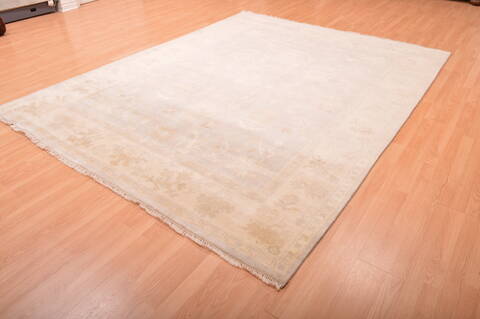 Oushak Beige Hand Knotted 710 X 100  Area Rug 100-76394 Image 15