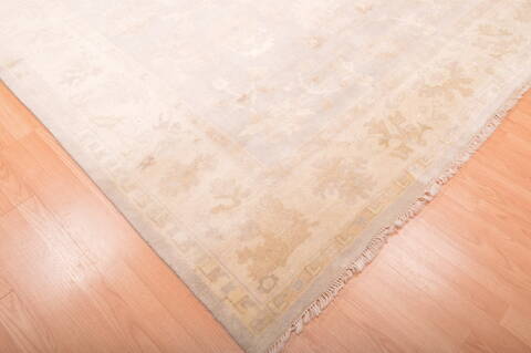 Oushak Beige Hand Knotted 710 X 100  Area Rug 100-76394 Image 17