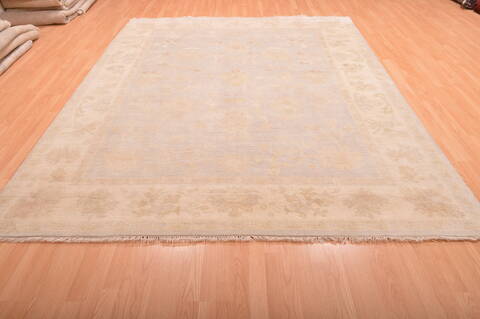 Oushak Beige Hand Knotted 710 X 100  Area Rug 100-76394 Image 1