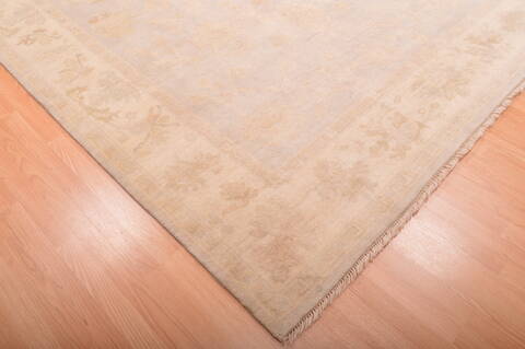 Oushak Beige Hand Knotted 710 X 100  Area Rug 100-76394 Image 4