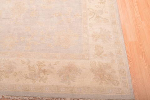 Oushak Beige Hand Knotted 710 X 100  Area Rug 100-76394 Image 7