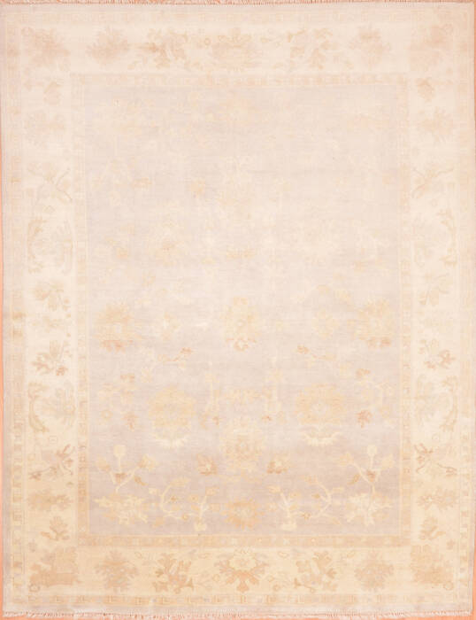 Oushak Beige Hand Knotted 710 X 100  Area Rug 100-76394 Image 0