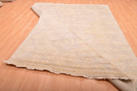 Oushak Beige Hand Knotted 711 X 911  Area Rug 100-76395 Image 12