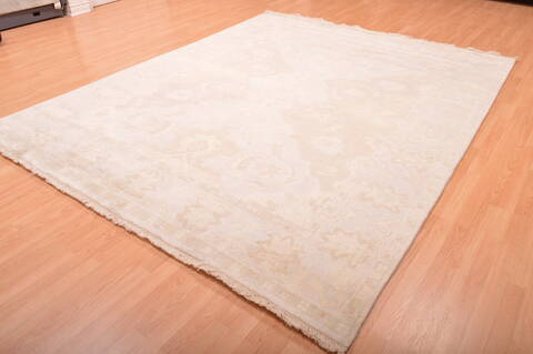 Oushak Beige Hand Knotted 711 X 911  Area Rug 100-76395 Image 15