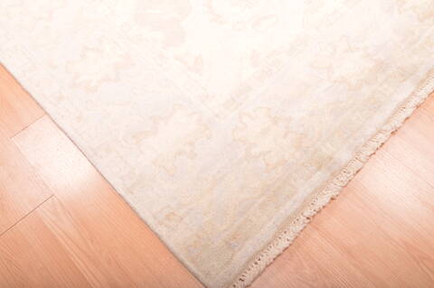 Oushak Beige Hand Knotted 711 X 911  Area Rug 100-76395 Image 17