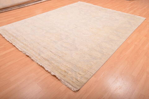 Oushak Beige Hand Knotted 711 X 911  Area Rug 100-76395 Image 2