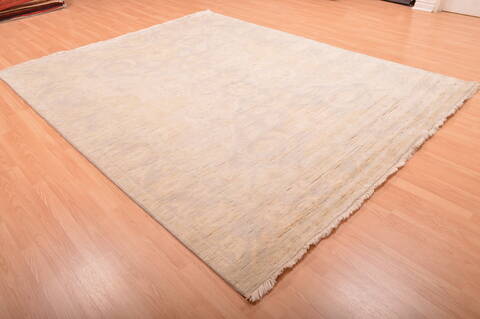 Oushak Beige Hand Knotted 711 X 911  Area Rug 100-76395 Image 3