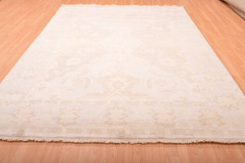 Oushak Beige Hand Knotted 711 X 911  Area Rug 100-76395 Image 4