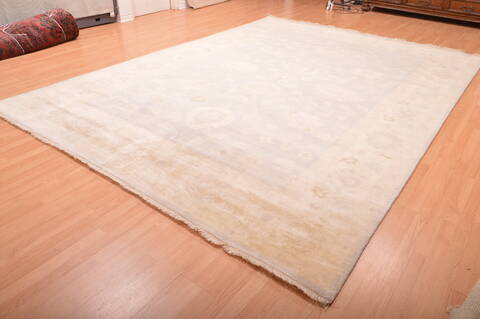 Oushak Beige Hand Knotted 99 X 138  Area Rug 100-76396 Image 13