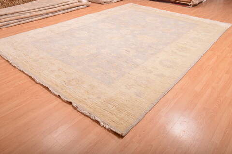 Oushak Beige Hand Knotted 99 X 138  Area Rug 100-76396 Image 2