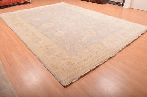 Oushak Beige Hand Knotted 99 X 138  Area Rug 100-76396 Image 3
