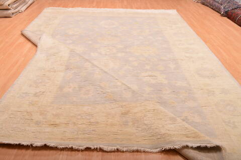 Oushak Beige Hand Knotted 99 X 138  Area Rug 100-76396 Image 9
