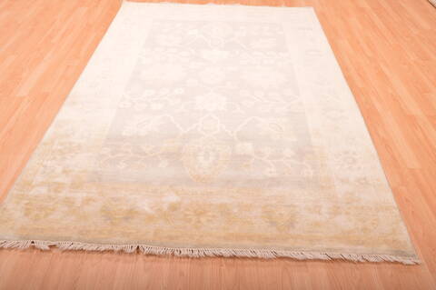 Oushak Grey Hand Knotted 58 X 711  Area Rug 100-76397 Image 4